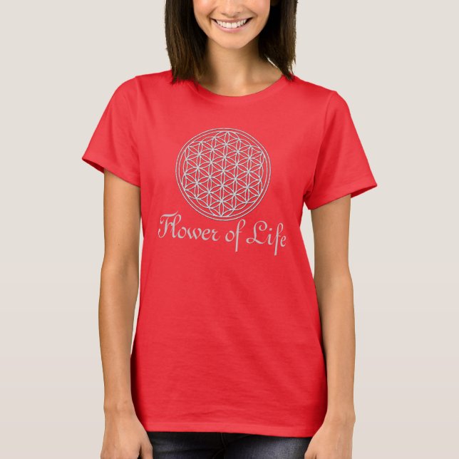 Blume des Lebens - vit Tee (Framsida)