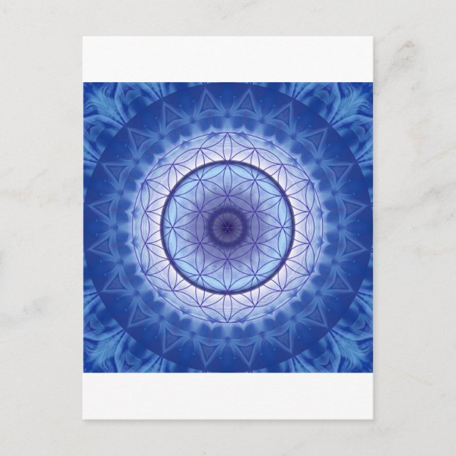 Blume desLebens blau Vykort (Framsida)
