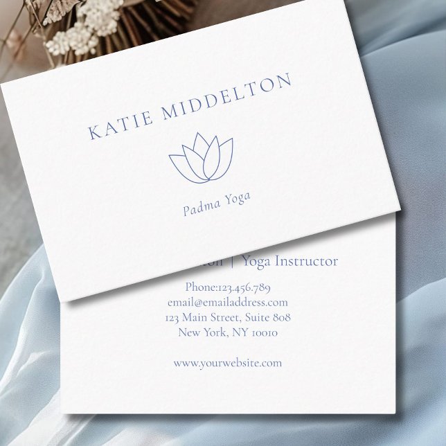 Blume Ornament Yoga Wellness Visitkort (Flower Ornament Yoga Wellness Business Card)