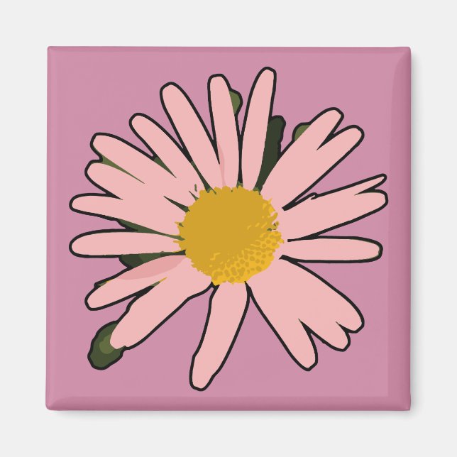 Blume Rosa Blühte Magnet (Framsidan)