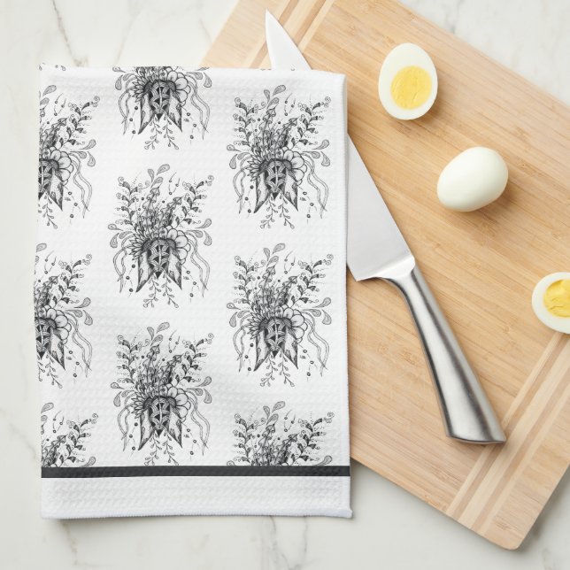 Blume Tangle Art, gezeichnet -  Samsung Galaxy Hül Kökshandduk (Vikt i Fjärdedel)