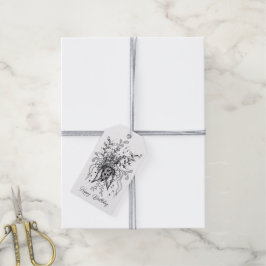 Blume Zen Doodle Art, handgezeichnet - Presentetikett