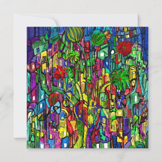 Blumen-Baum im Häusermeer. (Framsida)