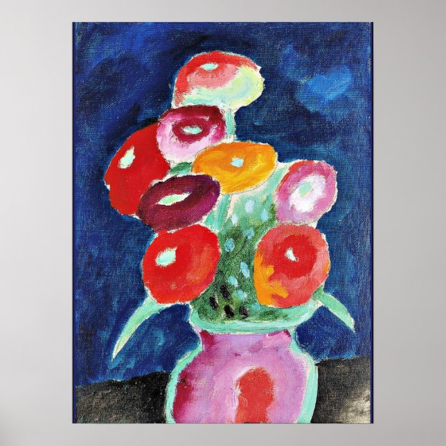 Blumen i Einer Vas, målning av Alexi Jawlensky Poster (Framsidan)
