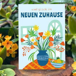 Blumen Neuen Haus ZUHAUSE herzlichen Glückwunsch Kort