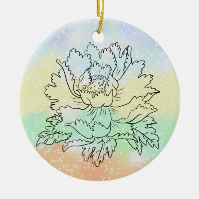 Blumenanhänger Keramik Ornament (Framsidan)