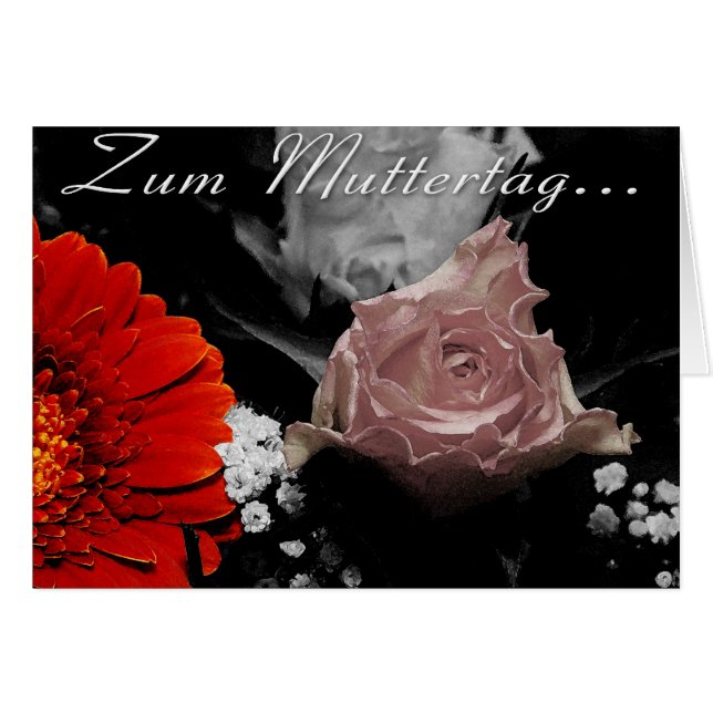 Blumenkarte zum Muttertag Hälsningskort (Framsidan Horizontal)