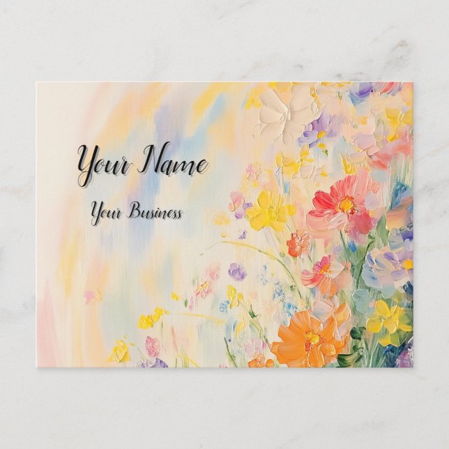 Blumenmotiv in Ölfarben Vykort (Framsida)