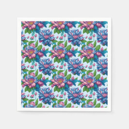 Blumenmuster: Dahlienzauber -  Pappersservett