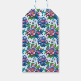 Blumenmuster: Dahlienzauber -  Presentetikett