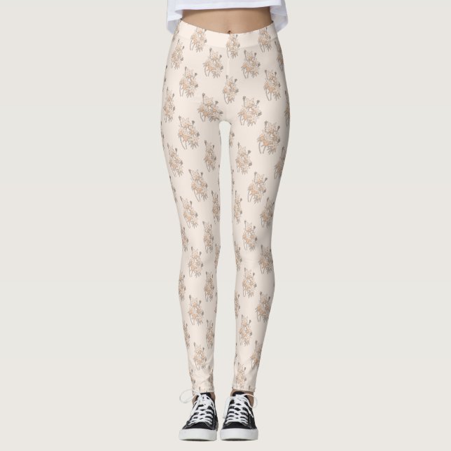 Blumenmuster Leggings (Framsida)