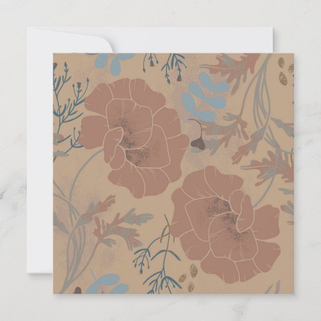 Blumenmuster, Mocha mousse Farbe (Framsida)