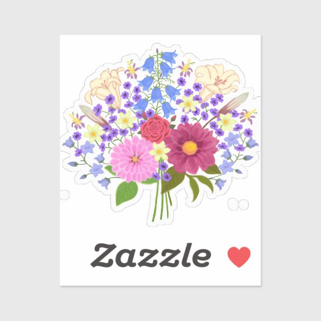 Blumenstrauss Custom Cut Sticker Klistermärken (Ark)