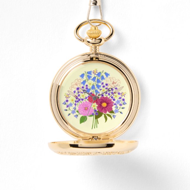 Blumenstrauss Gul Fickur Armbandsur (Framsida)