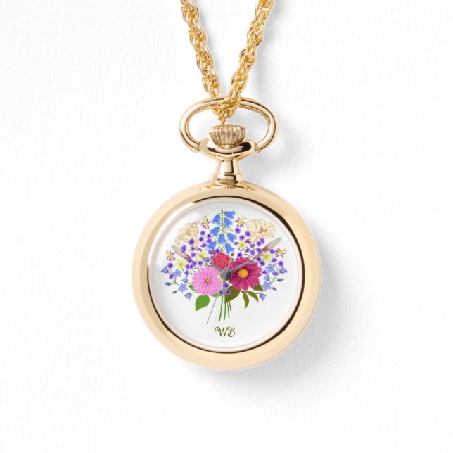 Blumenstrauss halsbandsur armbandsur (Framsida)