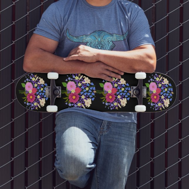 Blumenstrauss Pale Black Skateboard (Utomhus 3)