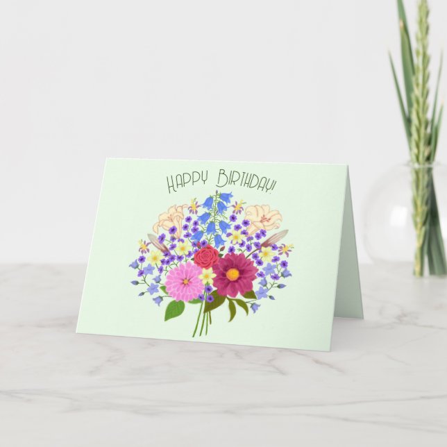 Blumenstrauss Viklad Lyckokort Kort (Framsida)