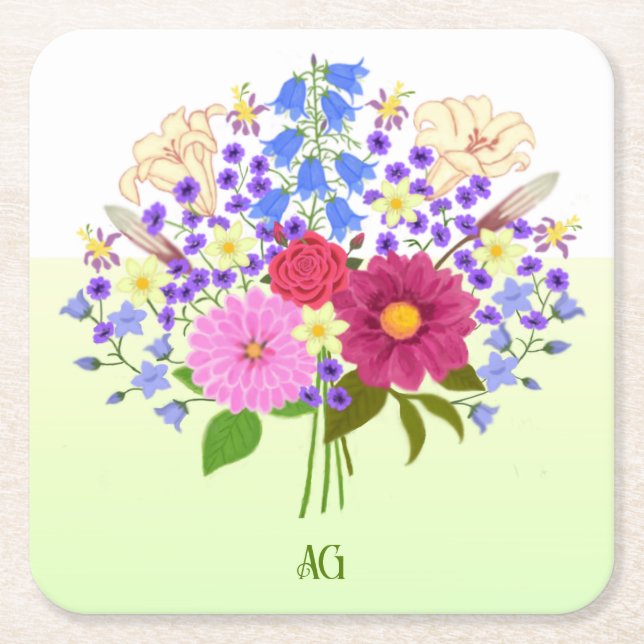 Blumenstrauss Yellow Underlägg Papper Kvadrat (Framsidan)