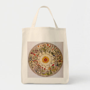 Blumenuhr Flower Clock Livsmedel Toot Tygkasse