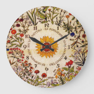 Blumenuhr Flower Clock Stor Klocka