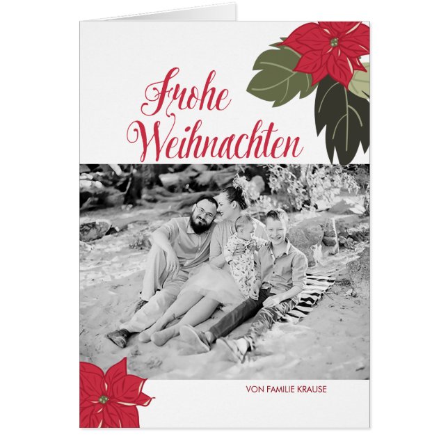 Blumenweihnachtsgruß Hälsningskort (Framsidan)