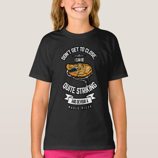 Blunda inte för att stänga pizza eater barn shirt t (Framsida)