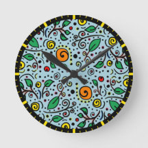 Blunda Mönster orange Swirl Berry på Teal