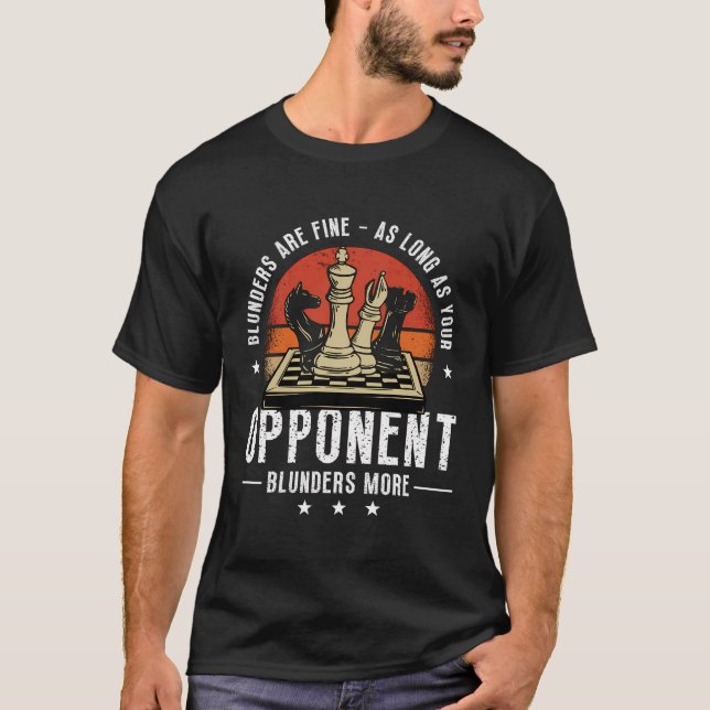 Blunderna är Bra-snåla schack T Shirt (Framsida)