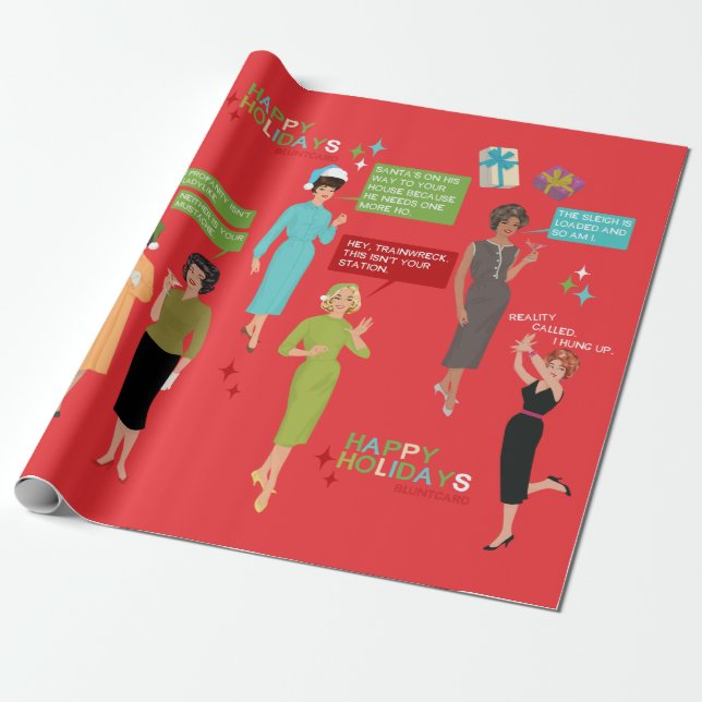 Bluntcard julomslag presentpapper (Utrullad)