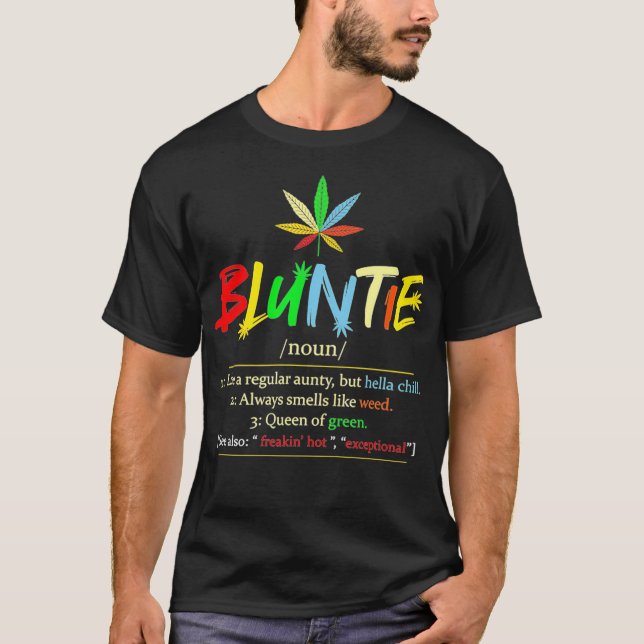 Bluntie Definition Bluntie Noun T Shirt (Framsida)
