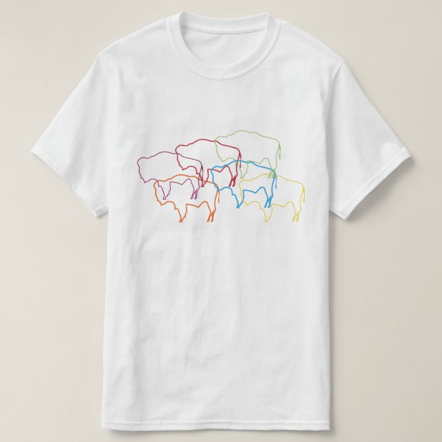 blur för wyoming bisonpride t shirt (Design framsida)