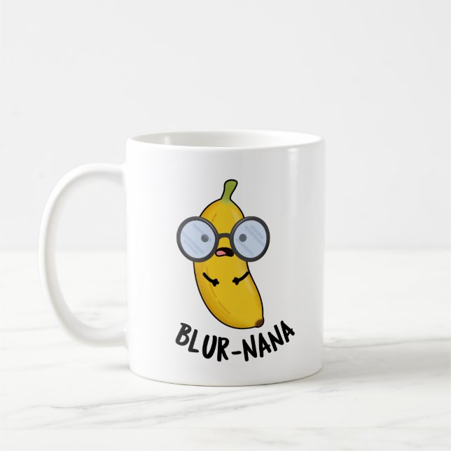 Blur-nana Funny Banana Pun Kaffemugg (Vänster)