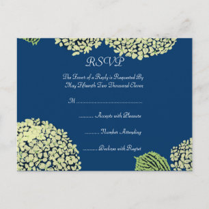 Blurberry Hydrangea OSA Post Card Inbjudan Vykort