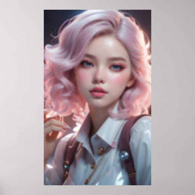 Blurred Girl Portrait 1 Poster (Framsidan)