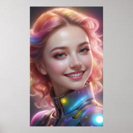 Blurred Girl Portrait 2 Poster