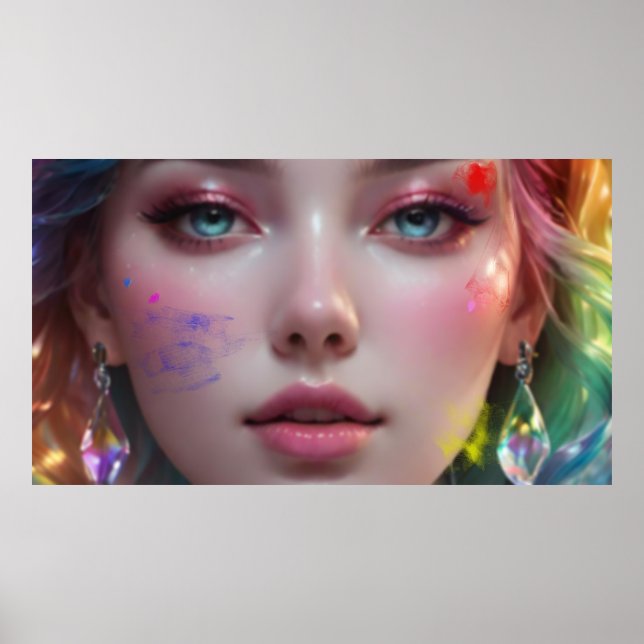 Blurred Girl Portrait 3 Poster (Framsidan)