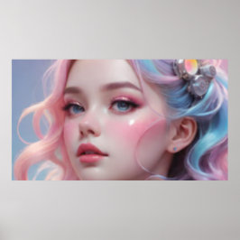 Blurred Girl Portrait 4 Poster