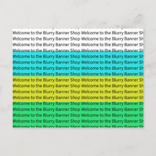 Blurry Banner Shop Vykort