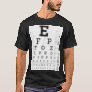 BLURRY ÖGA CHART VISION TEST FUNNY JOKE EYEGLASSES T SHIRT