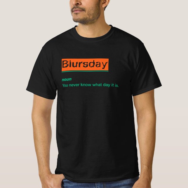 Blursdag-snåla tal och definitionsgrafik t shirt (Framsida)
