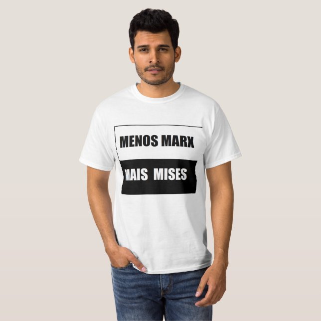Blusa menos marx mais mises t-shirt (Hel framsida)