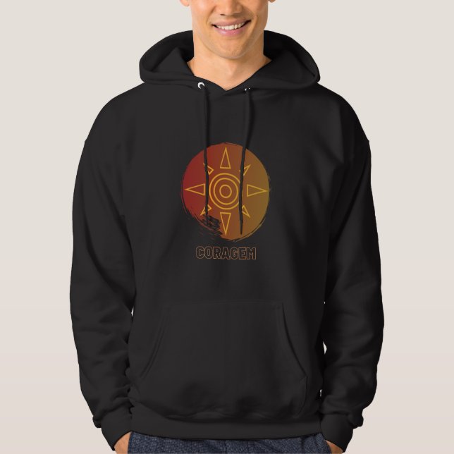 Blusa Moletom Digimon Brasão Coragem  Hoodie (Framsida)