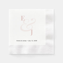 Blush Ampersand | Anpassad Cocktailservett Pappersservett