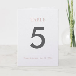 Blush Ampersand | Bordnummer (Vikta) Kort
