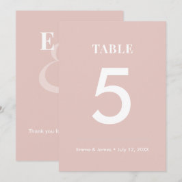 Blush Ampersand Bröllop | Modern Bordnummer Inbjudningar