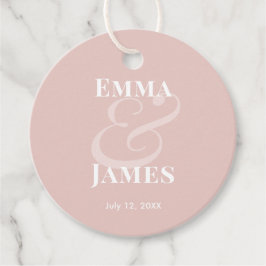 Blush Ampersand Bröllop | Omvänd Anpassad Gåvor Etiketter