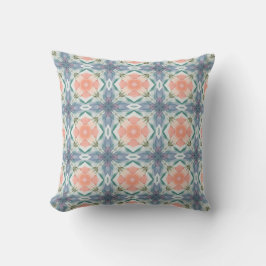 Blush and Lavender Floral Tile Pattern Kudde