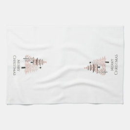 Blush and Neutral Christmas Tree Kitchen Towel Kökshandduk