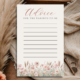 Blush äng råd-kort för föräldrar flygblad