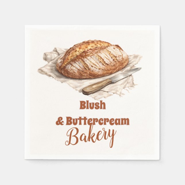 Blush Artisan Bread Bakery Business Pappersservett (Framsidan)